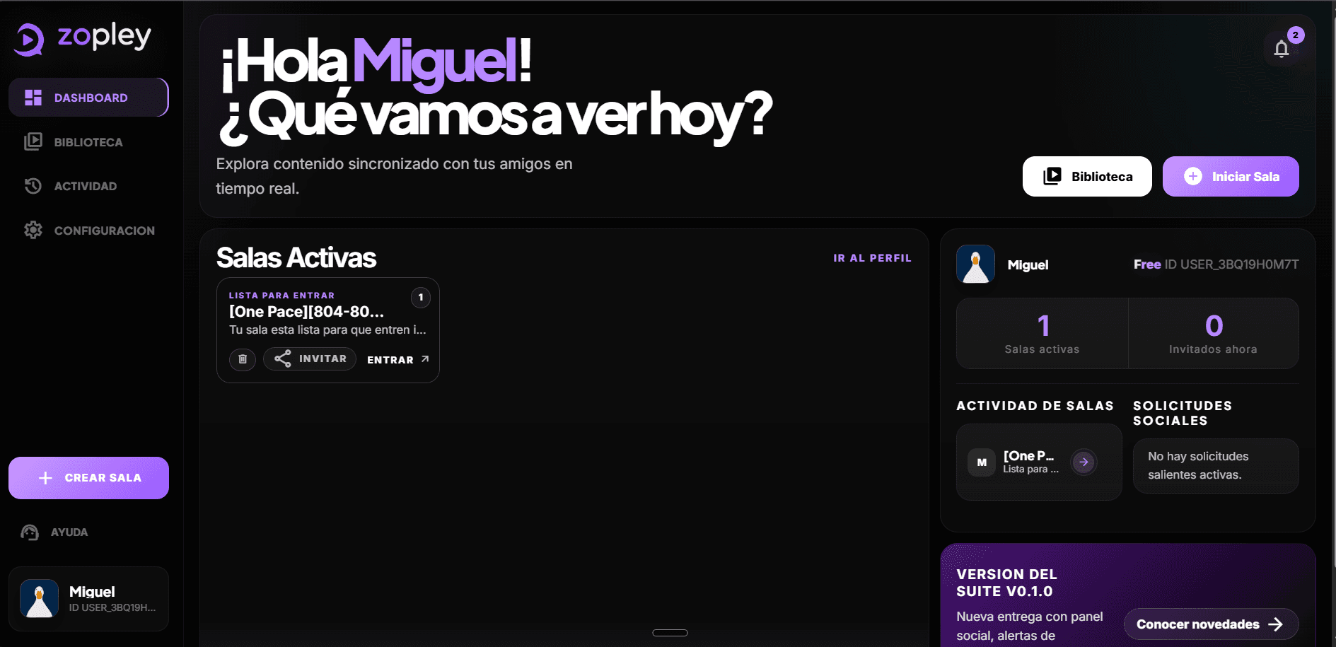 Dashboard de Watch mostrado en una laptop