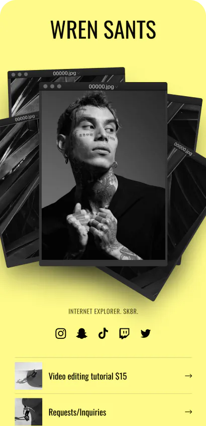 Content creator template preview